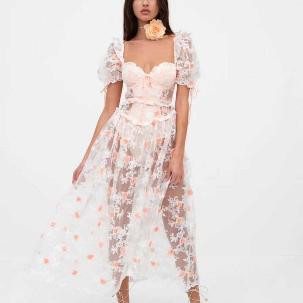 For Love And Lemons Tessa Midi Dress Size Small NWT